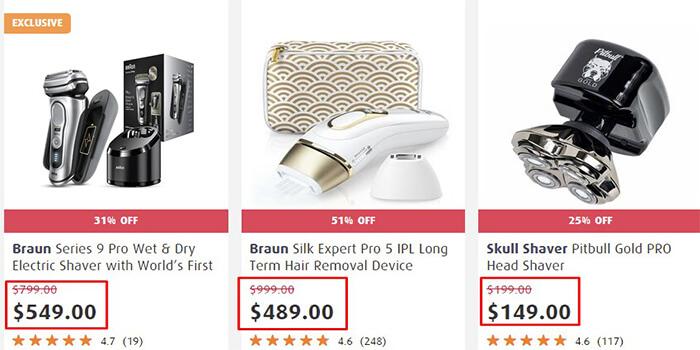 shaver shop offer