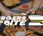 Burger with bite banner