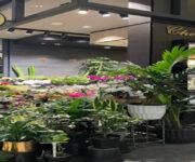 Cheerful flowers banner