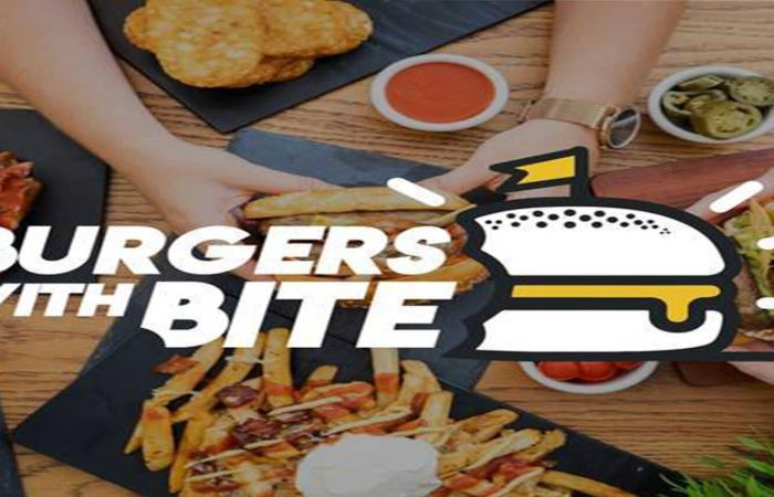 Burger with bite banner